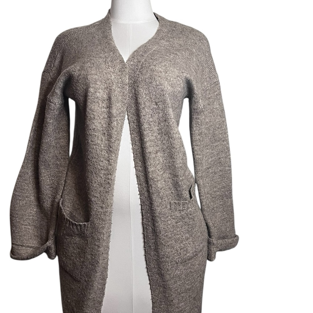 Pink Rose Cozy Knit Cardigan light Brown size S